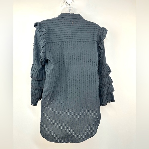 MISA Los Angeles Juana Lace Ruffle Button-Front Top Size Medium - Picture 12 of 14